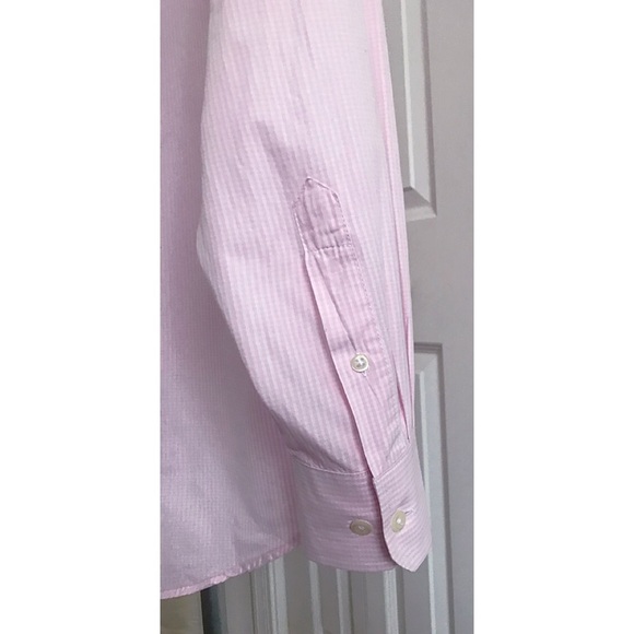 IZOD Sz S Red Label Premium Gingham Dress Shirt - Picture 4 of 6